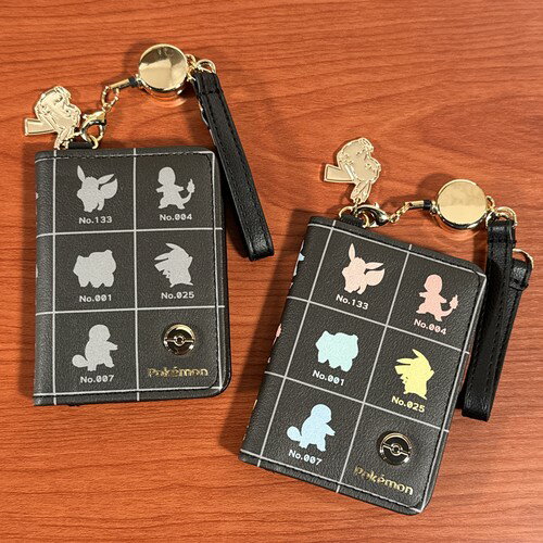 乐天商城 - 送料無料 ポケットモンスター ポケモン 二つ折りパスケース シルエット PKM-1013-4 /モノトーン カラフル