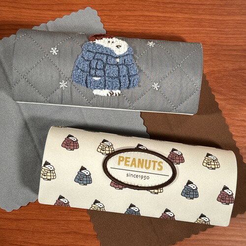 送料無料 ピーナッツ/スヌーピー メガネケース／ほっこりウィンターシリーズ SPCQ-649-50 /チラシ ワンポイント
