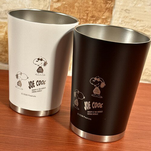 乐天商城 - 送料無料 ピーナッツ/スヌーピー ステンレスタンブラーL モノトーン ジョー・クール SPIK-468-9 /ホワイト ブラック