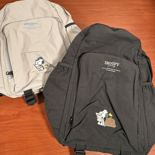 Rucksacks, Day Packs - 送料無料 ピーナッツ/スヌーピー 超軽量たためるリュック SPZ-4012-3 / ブラック グレー journeyシリーズ ジャーニー