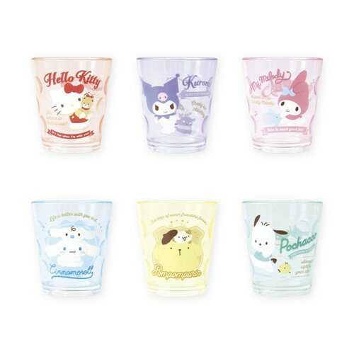 乐天商城 - サンリオ ドットタンブラー SR-552670 / バッジロゴ／ハローキティ バッジロゴ／クロミ バッジロゴ／マイメロディ バッジロゴ／シナモロール バッジロゴ／ポムポムプリン バッジロゴ／ポチャッコ