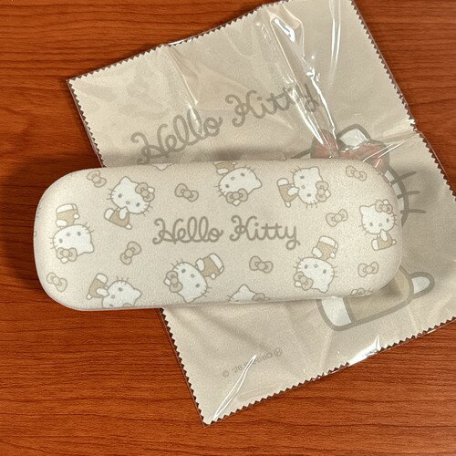 サンリオ／ハローキティ メガネケース SRNY-006-7 /モノクロハローキティ ブラック アイボリー