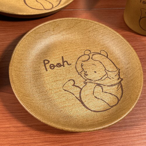 Rakuten - ディズニー／くまのプーさん ラウンドプレートS 木目調 樹脂食器 88013 / 寝ころび プーさん