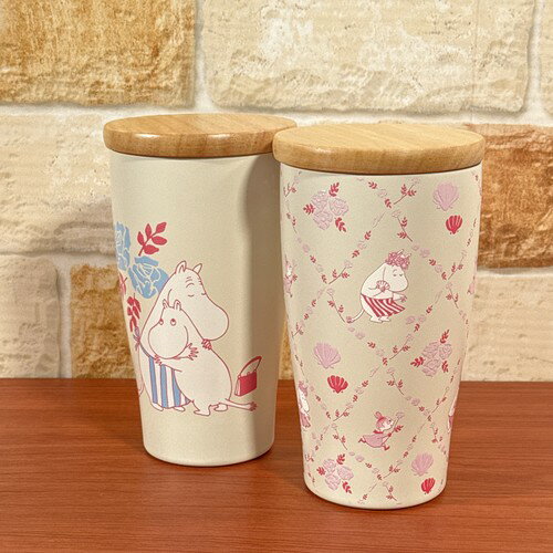 送料無料 ムーミン/MOOMIN 木蓋付きタンブラー ムーミンママズデー 母の日シリーズ MOM-833-4 /ワンポイント 総柄