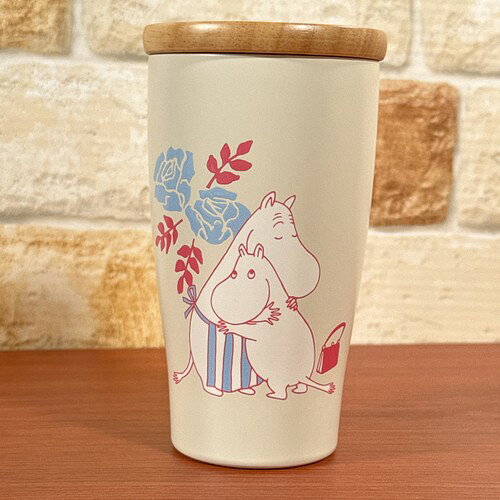 リンゾウ 楽天市場店の送料無料 ムーミン/MOOMIN 木蓋付きタンブラー ムーミンママズデー 母の日シリーズ MOM-833-4 /ワンポイント 総柄｜アングル3