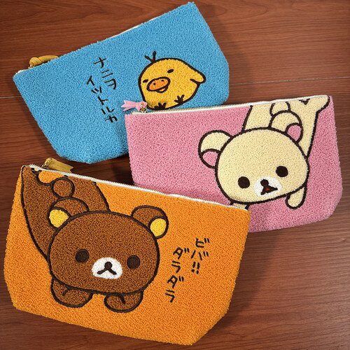 送料無料 リラックマ サガラ刺繍ポーチ MRK-819-21 /リラックマ キイロイトリ コリラックマ
