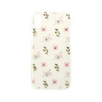 【時間限定クーポン配布中】iPhoneX対応クリスタルソフトケース JWL-07B FLOWER(White)