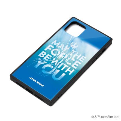 Rakuten - 送料無料 【STAR WARS】iPhone11 対応ガラスハイブリッドケース PG-DGT19B35SW [ブルー]