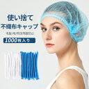 ヘアキャップ 使い捨て 不織布 キャップ 1000枚入 ヘアキャップ 衛生 衛生帽子 ホワイト ブルー 使い捨てキャップ 来客用帽子 脱毛対策 通気性 フリーサイズ 男女兼用 接客業 工場見学 業務用 作業用