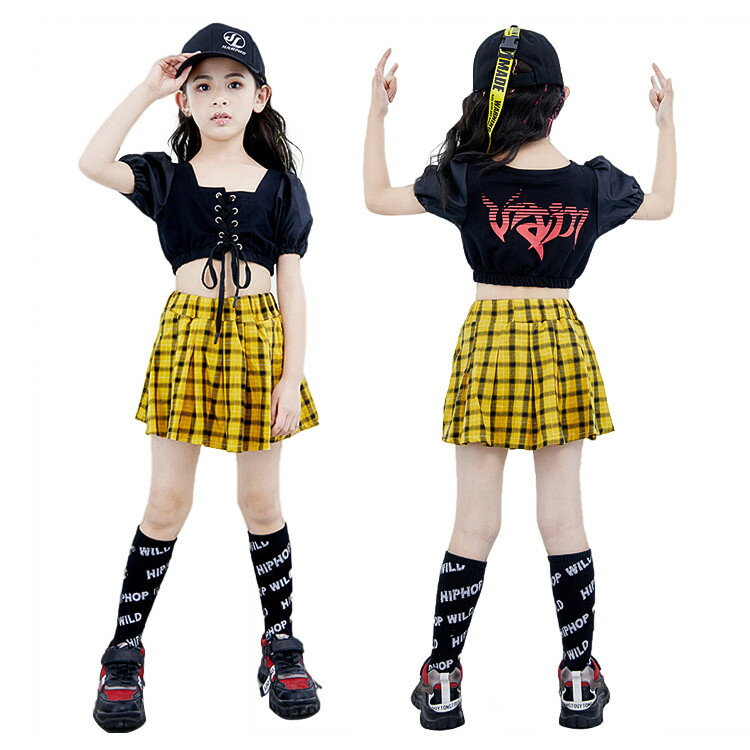 チア キッズダンス衣装 女の子 セットアップ 韓国 子供服 チアガール へそ出し ヒップホップ キッズ スカート ファッション k-pop キッズ ダンス 衣装 半袖 夏 ステージ 衣装 体操服 応援団 110 120 130 140 150 160 170 180