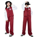 赤 白 キッズダンス 衣装 セットアップ スーツ 子供服 発表会 女の子 男の子 シャツ ネクタイ ベスト パンツ おしゃれ ヒップホップ ダンス発表会 ダンス...