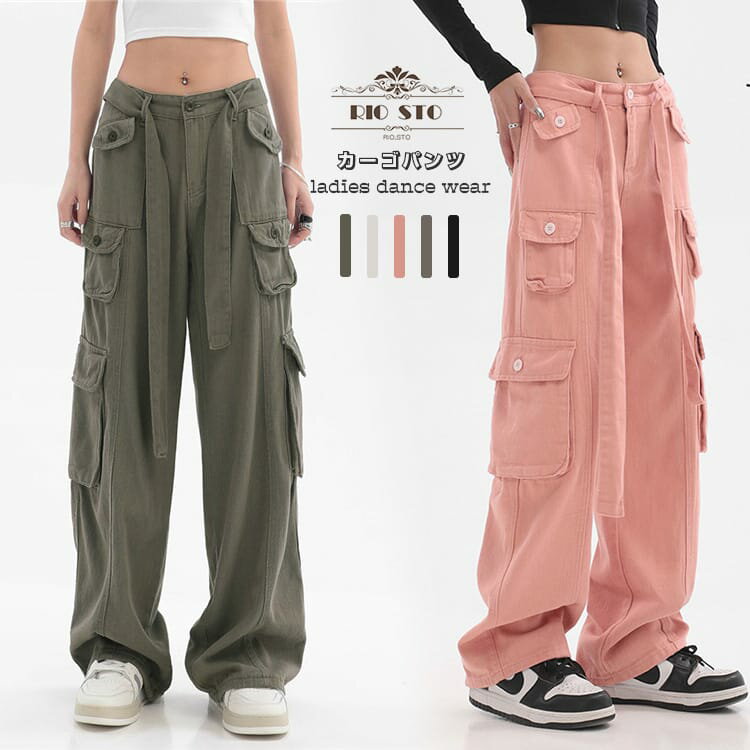 カーゴパンツレディースボトムズ無地...