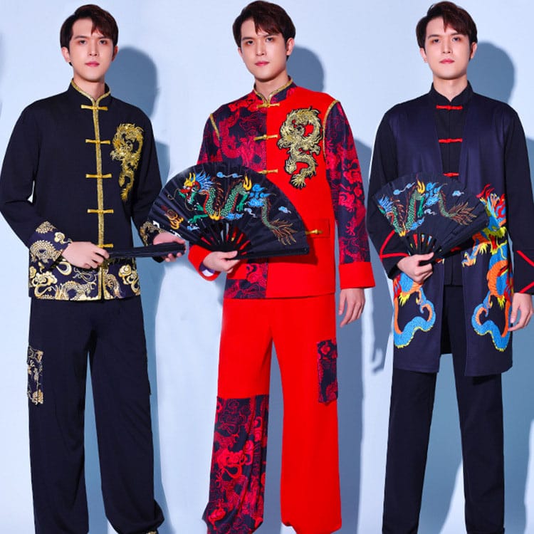 大人 中華風 龍柄 チャイナー風 セットアップ メンズ ヒップホップ ダンス衣装 かっこいい 衣装 パンツ上下 おしゃれ dj jazz k-pop 演出服 派...