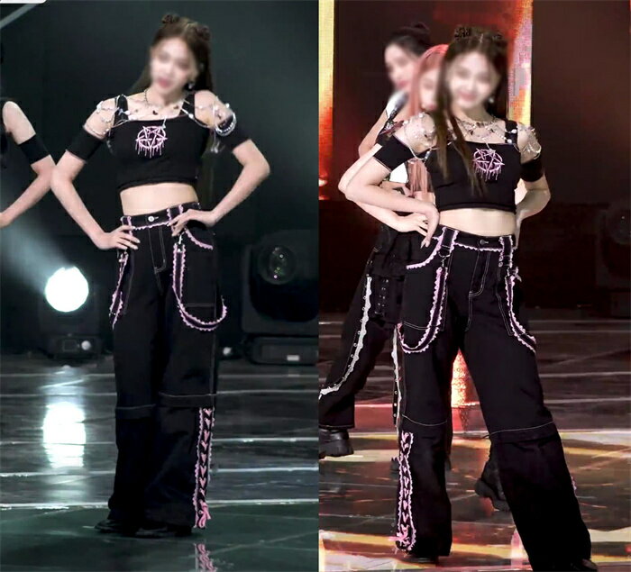 ダンス衣装 レディース 黒 ヘソ出し タンクトップ デニムパンツ ヒップホップ ジャズ ダンス衣装 キッズ 演出服 セットアップ 韓国 k-pop アイドル衣装 カーゴパンツ jazz ステージ衣装 派手 おしゃれ 大人 中高生 ストリート ダンスウェア