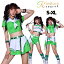 白 緑 チア ダンス衣装 大人 セットアップ レディース 韓国 k-pop アイドル ステージ衣装 セクシー DS..