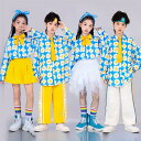 花柄 子供ダンス チアダンス 白 ブルー イエロー シャツ パンツ スカート 男の子 女の子 ネクタイ リボン 幼稚園 遊戯会 お揃い ダンス衣装 小学生 中学...