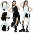 子供ダンス チアガール 女の子 3点セット パンツ 白 黒 トップス 袖なし ソックス ショーツ 子供服 おしゃれ 夏 可愛い JAZZ ダンス服 ジャズ ヒッ...