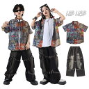 レトロ系 ヒップホップ 衣装 キッズ ダンス 衣装 シャツ デニムパンツ 子供服 派手 ダンス衣装 セットアップ 子ども服 練習着 かっこいい ダンス衣装 キッズ K-POP シャツ 半袖 ジーンズ ジーパン ストリート系