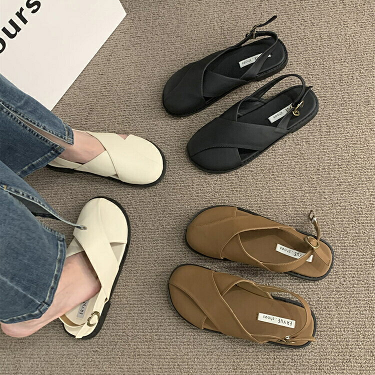 ローヒール サンダル レディース ストラップサンダル 前詰まりサンダル フック式ストラップ きれいめ ..