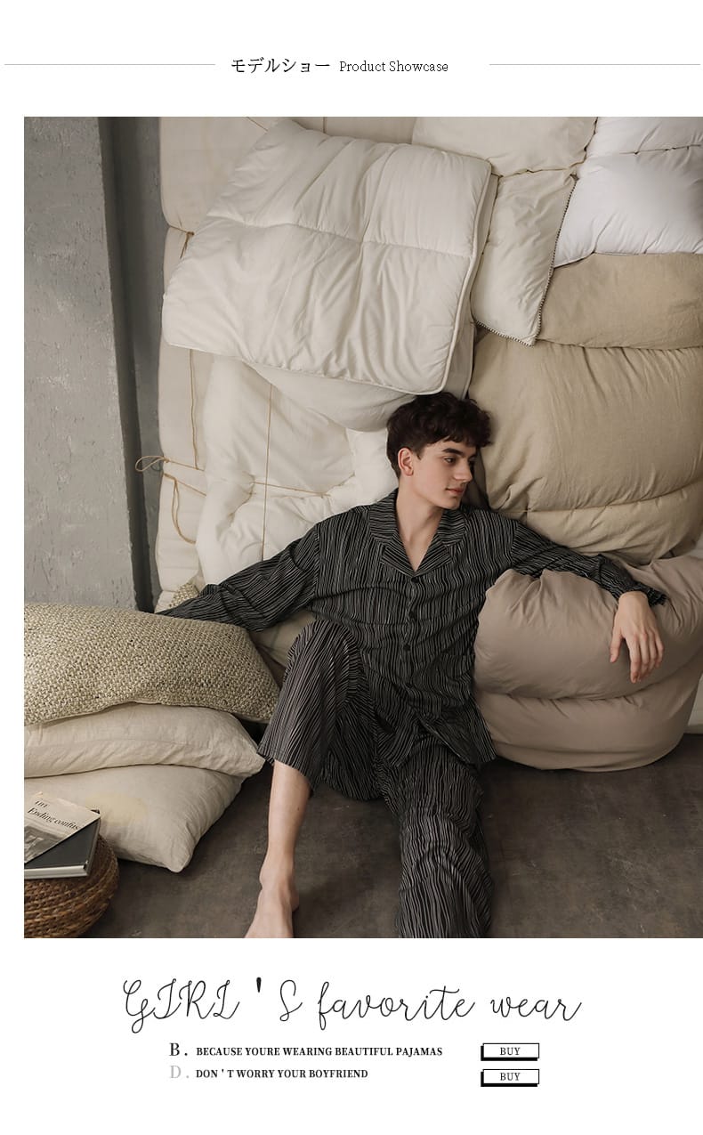 ルームウェア 秋冬 コットン パジャマ レディース メンズ 綿 ペアルック 長袖 黒 ストライブ カップル 部屋着 パジャマ カジュアル 北欧 男女お揃い