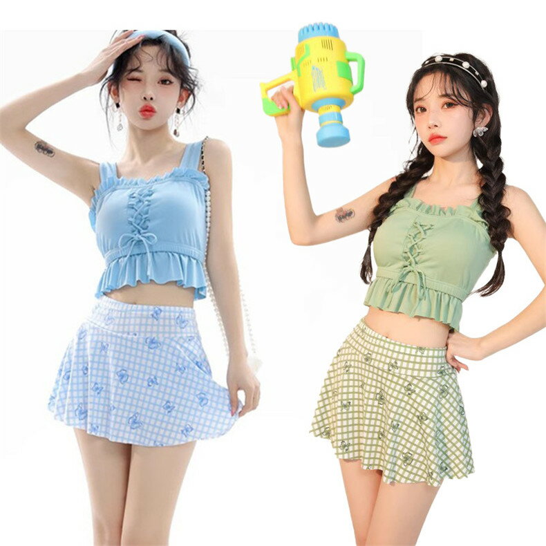 水着 体型カバー セパレート レディース水着 ピンク ブルー グリーン 可愛い タンキニ 女子水着 セットアップ ショーツ付き 20代 30代 大人女子 学生水着 二の腕 水着 ビキニ タンキニ ワイヤレス パッド付き 小胸 盛れる 高校生水着