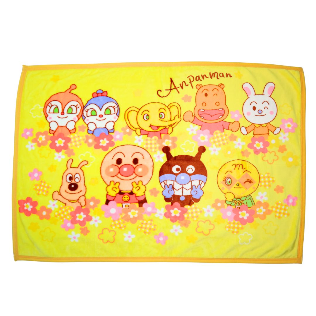 【楽天スーパーSALE】【SALE割引対象商品】アンパンマン ひざ掛け 毛布 70×100cm フランネル 洗える 洗濯OK 子ども キッズ 保育園 お昼寝 ふんわり あったか キャラクター ブランケット バンダイ