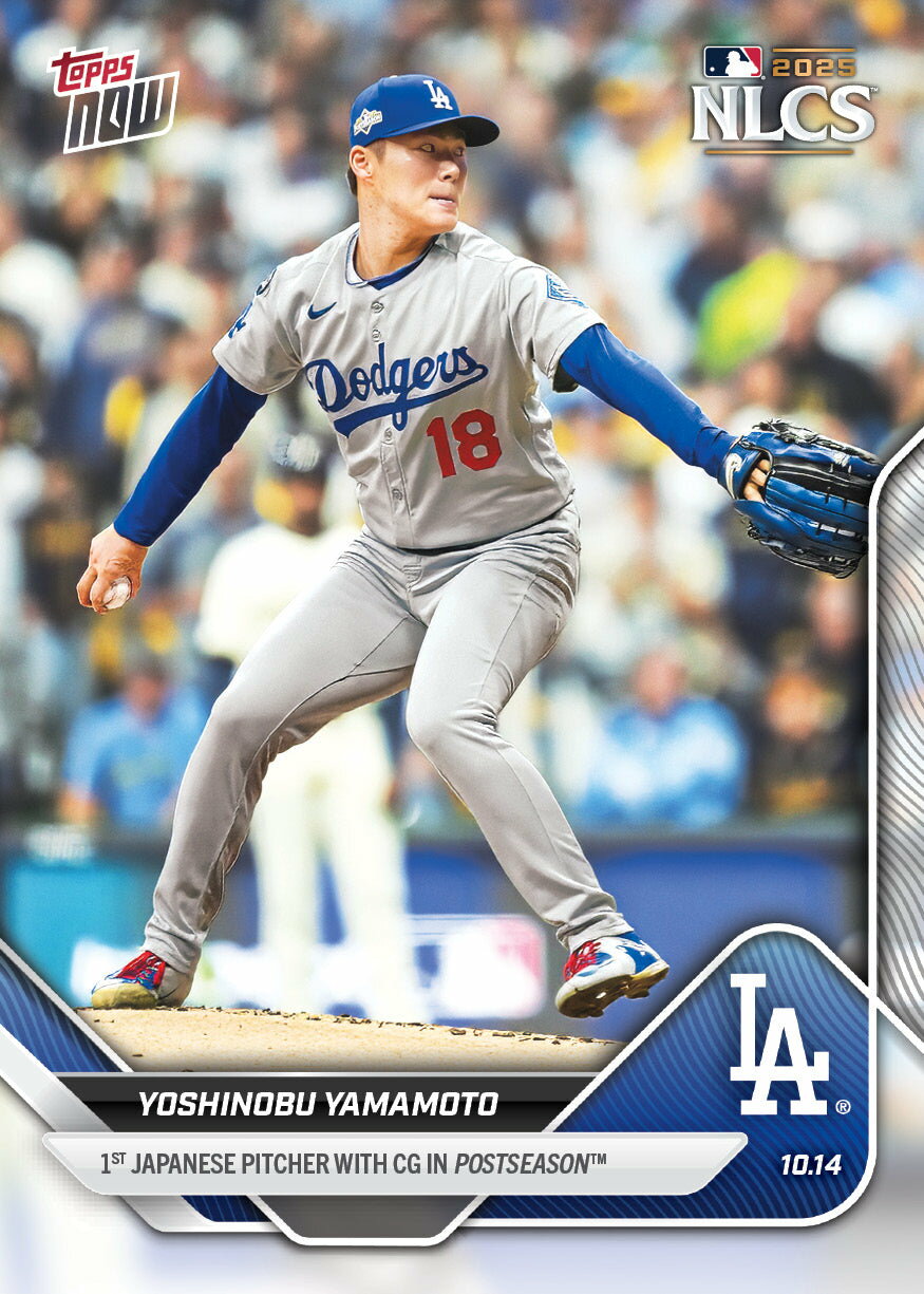 山本由伸　#870　山本由伸が9回1失点で圧巻のメジャー初完投勝利を記念して制作された特別なトレーディ..