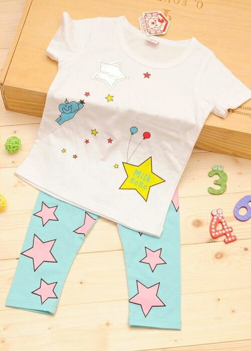 【楽天スーパーSALE】【1000円ポッキリ商品】インポート子供服　星柄レギンス(スパッツ） 90,100,110,120,130,140,150cm