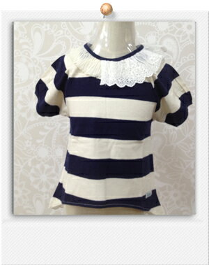Schnee(スネー)レースボーダー変形チュニックM(ママサイズ)子供と親子お揃い服を!!親子ペア服子供と親子お揃い服を!!キッズ 女の子 レディースサイズ 親子ペア ペアルック リンクコーデ