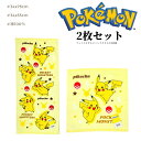 ポケモン ポケットモンスター 2枚組 フェイスタオル/ハンドタオル ピカチュウ/ 約34x75cm/約34x35cm 林(Hayashi)タオル ポケットモンスター タオル