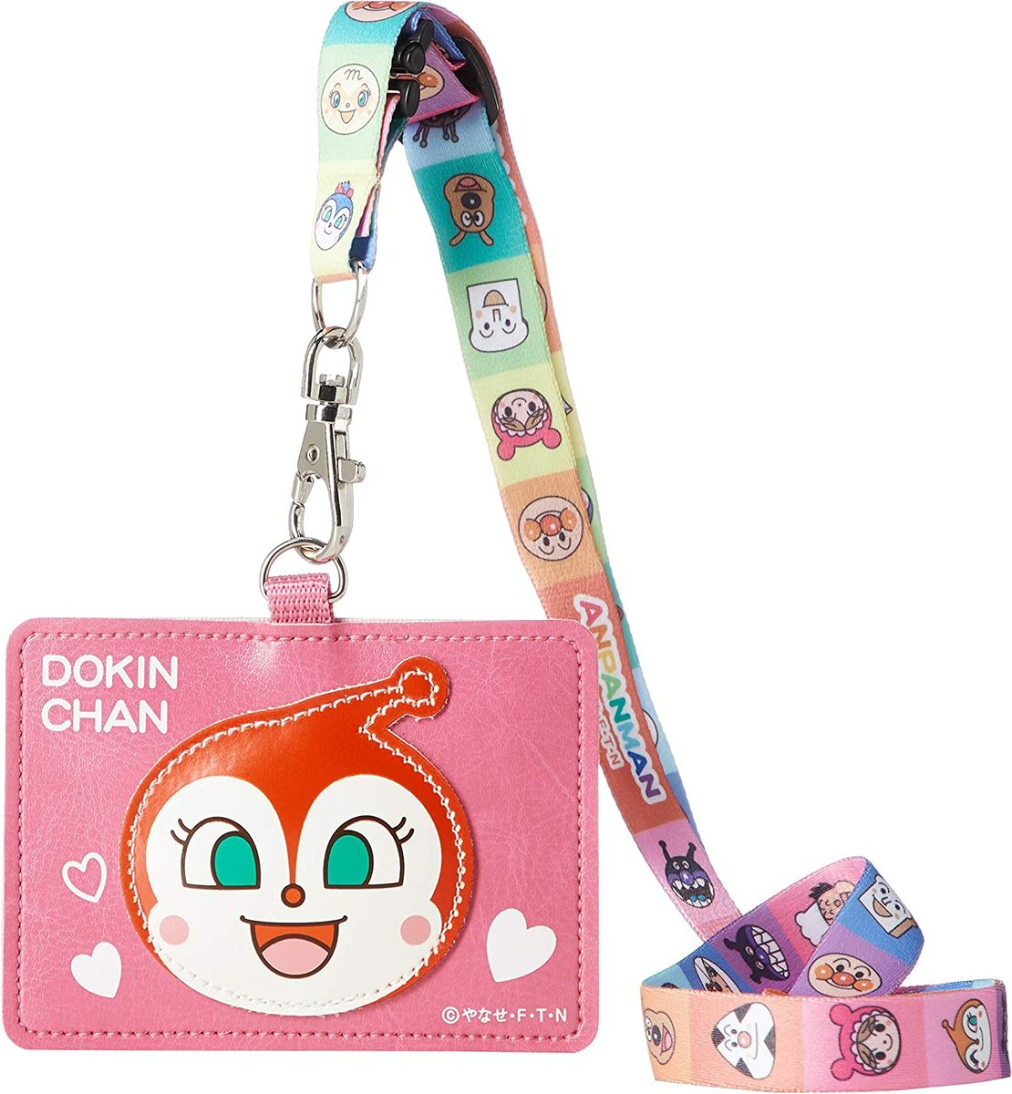 乐天商城 - ドキンちゃん ネックストラップ゜付きパスケース AND-1800　入園入学新学期　IDカード　パスカード　セキュリティカード　日本製