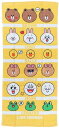 【フェイスタオル】【フェイスタオル】LINE FRIENDS シャーリングロングタオル2枚セット ワンダフルフレンズ フェイスタオル2P(2枚組)/ 入園 入...