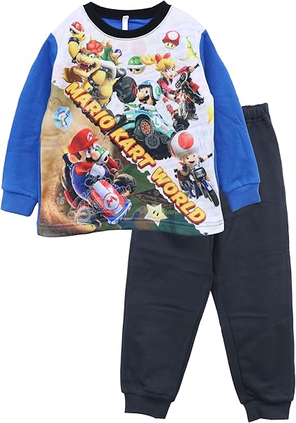 【楽天スーパーSALE】【SALE割引対象商品】マリオカート ワールド 光るパジャマ 起毛 長袖 冬用 男の子..
