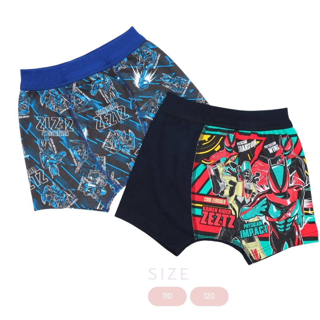 新入荷　仮面ライダーゼッツ ボクサーブリーフ 2枚組 プレミアムきゃらふるインナー 男児下着 (2812717)