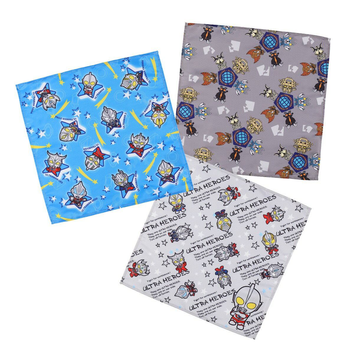 ナフキン 3枚セット ウルトラヒーローズ 10601　H430×W430mm