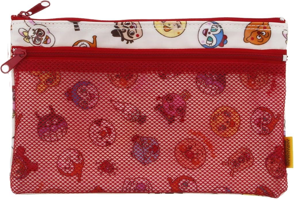 【楽天スーパーSALE】【SALE割引対象商品】アンパンマン ダブルファスナーポーチ オールスター柄・赤 P..