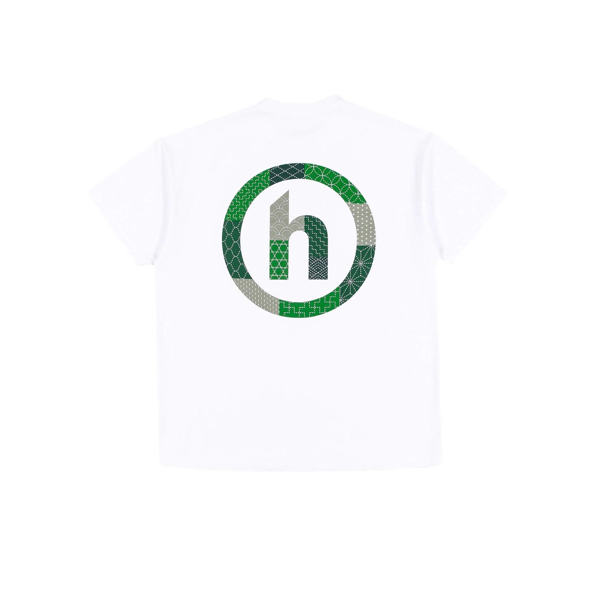 乐天商城 - 【公式 正規品】HIDDEN Boro Tee White/Green Logo Tee　半袖T Tシャツ 正規品