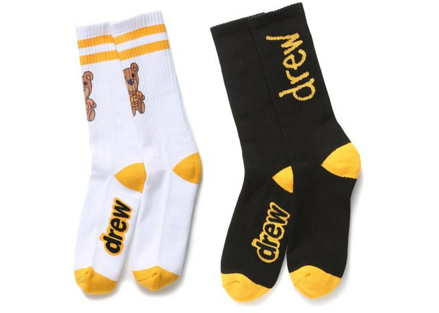 Drew House socks 2 pk: theodore + scribble ドリューハウス ソックス-2パック（2足組）　サイズ：FREE　靴下 正規品  