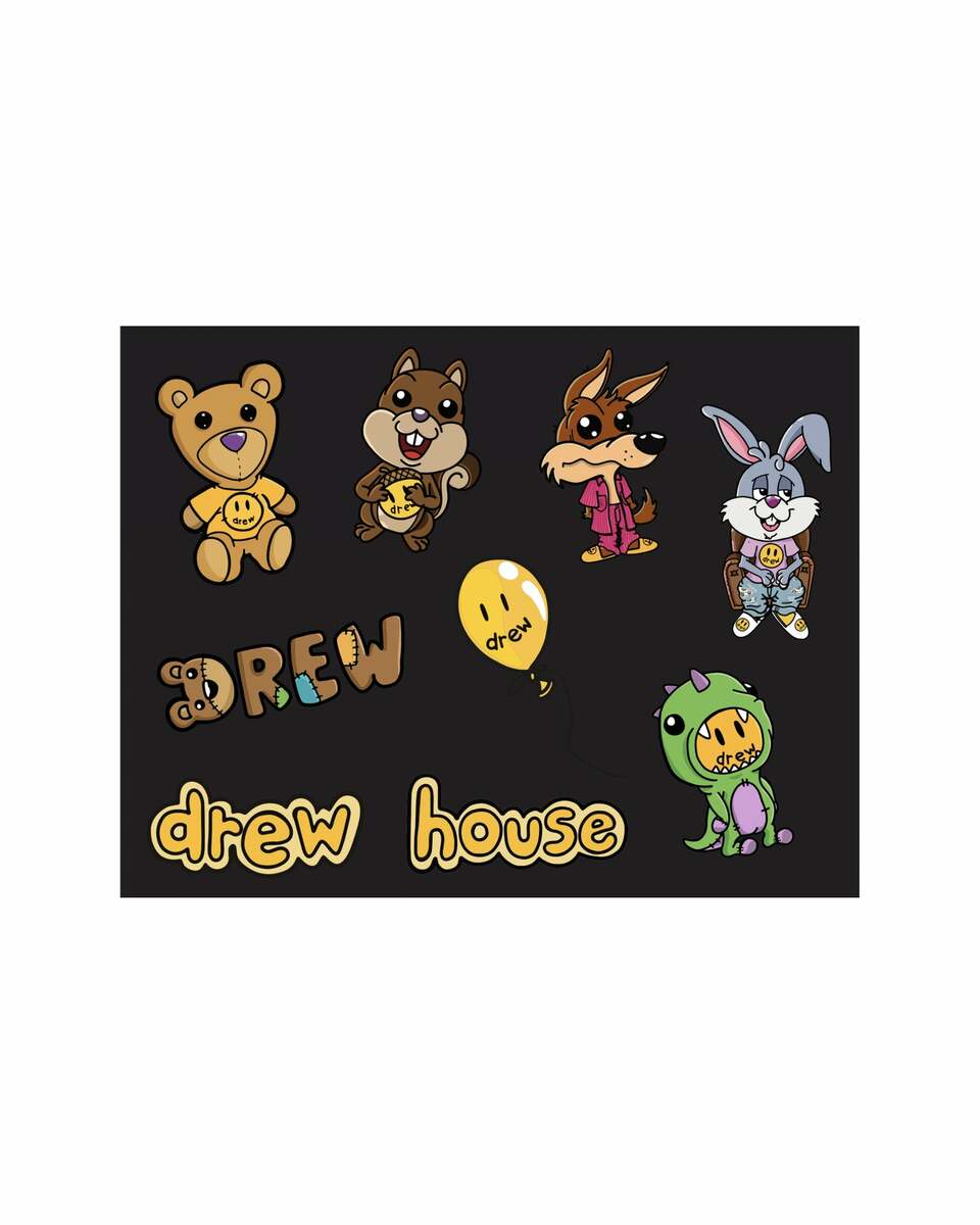 【公式 正規品】Drew House drew house drew crew sticker sheetステッカー シール【中古】【新古品 未使用品】【正規品】