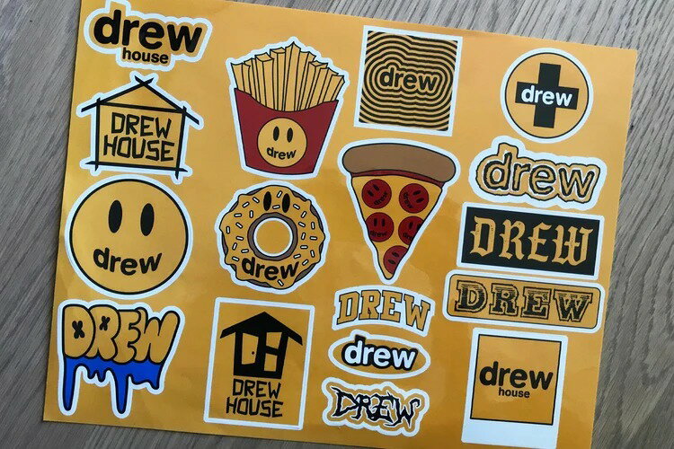 【公式 正規品】 Drew House drew house drew Sticker Sheet ステッカー シール【中古】【新古品 未使用品】【正規品】