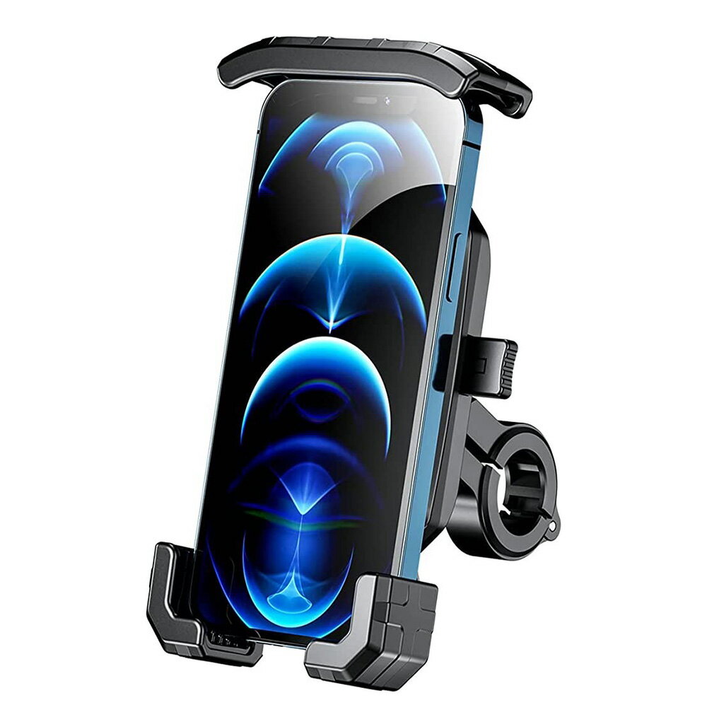 スマホホルダー 自転車 スマホスタンド バイク スマートフォン ベビーカー 落下防止 衝撃吸収 着脱 ...
