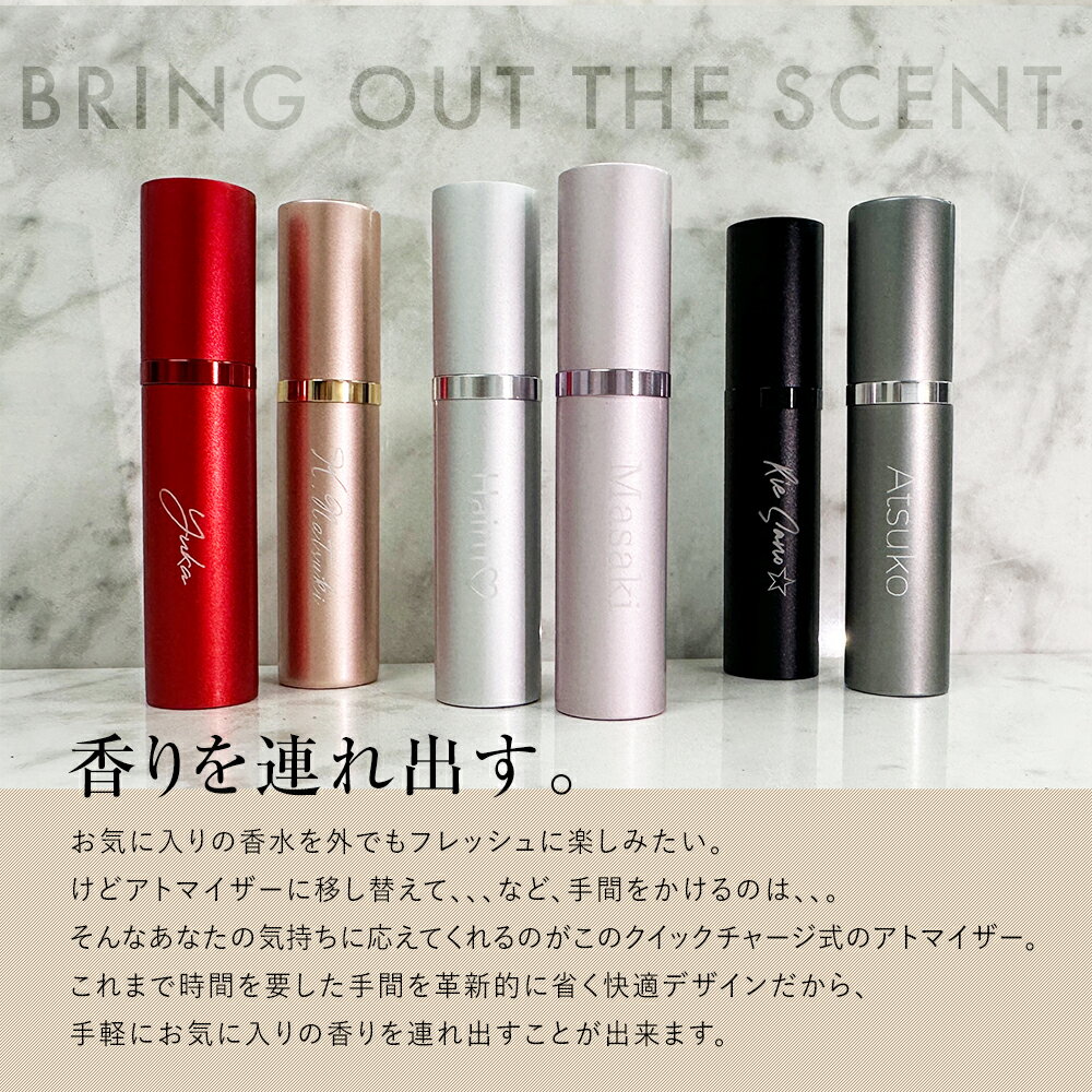 香水 アトマイザー 漏れない 5ml 詰め替え 名入れ プレゼント かわいい おしゃれ ...