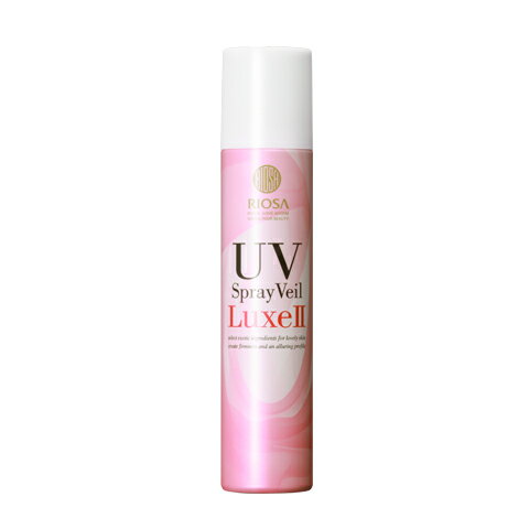 【送料無料37%OFF】UVスプレイ・ヴェールLuxe2 120g（フェイス&ボディ用化粧下地/ファンデーション）SPF50+/PA++++ 日焼け止め アルコールフリー 毛穴 引き締め ひんやり 保湿 シミ ウォータープルーフ 汗 崩れにくい ツヤ リオッサ 日本製 紫外線対策　パラベンフリー