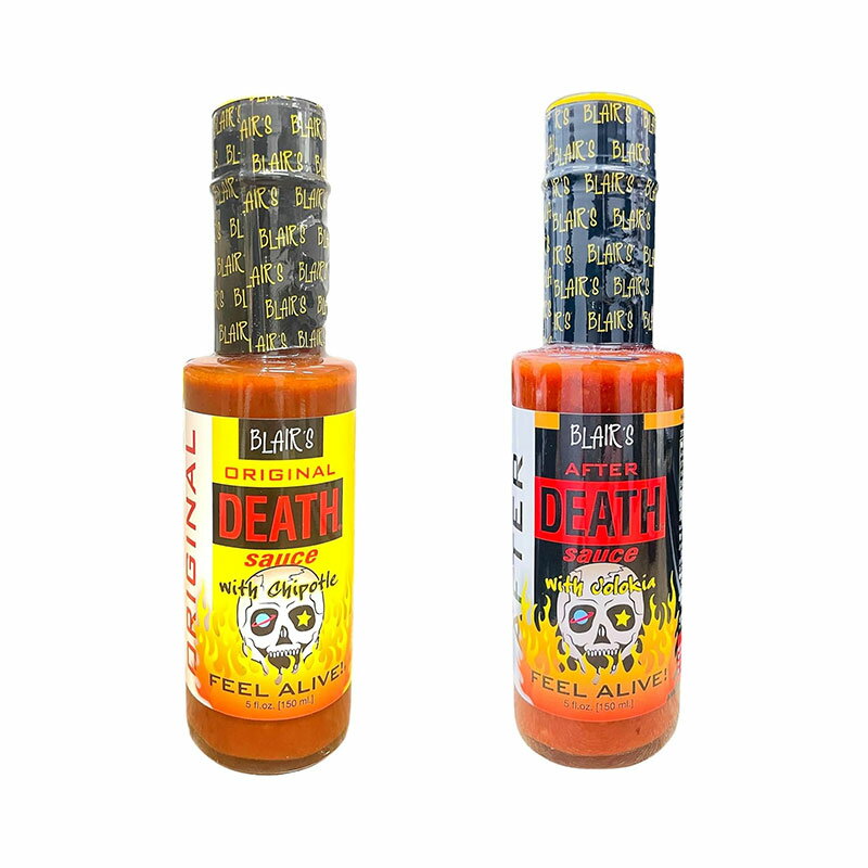 Rakuten - ブレアーズ デスソース 【 2種セット オリジナル ＋ アフター 】 Blairs death sauce 激辛 辛さ比べ 7RabbitRiograndeオリジナルステッカー付 【商標登録番号 第6667215】
