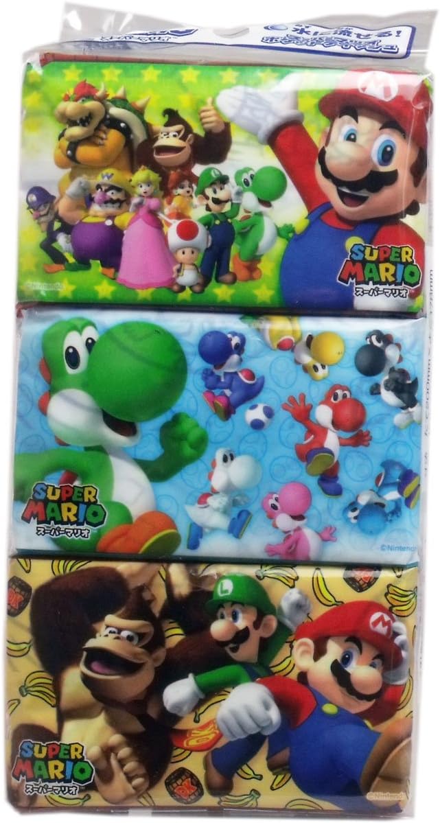 ▼▼▼▼▼▼▼▼▼▼▼▼▼▼▼▼▼▼▼▼▼▼▼▼ ※免責事項※　商品画像はイメージとなりまして、パッケージ変更・内容量の規格変更がある場合がございます。また商品をより安価でご提供させて頂くに際しまして、再梱包（外箱が付かない場合あり）でのお届けとなります。また内容量の規格変更があった場合に関しましては、販売金額から送料を除いた、内容量の差分相当の料金調整をさせて頂きます。上記による返金・返品はお受付できませんでの、ご了承の上お買い求め頂きますようお願い申し上げます。 ▼▼▼▼▼▼▼▼▼▼▼▼▼▼▼▼▼▼▼▼▼▼▼▼ 「当日12時までにご注文頂いて13時までに決済完了している分に関しましては当日発送いたします。」 「日本郵便は土日の発送がない為2〜3日到着が遅れる場合がございます。余裕をもってのご注文をお願い致します。また、お急ぎの場合は速達配送をご選択いただきご利用下さい。」 製　造　元 ハヤシ商事株式会社 品　　　名 スーパーマリオ　ポケットティッシュ　6個パック 寸　　　法 縦200mm×横178mm 枚　　　数 16枚（8組）×6個パック 区　　　分 ポケットティッシュ 生　産　国 日本製 【注意事項】 パッケージデザイン等は予告なく変更する場合があります。 （※パッケージデザインが異なる場合でも返品、交換の対応は不可となりますので予めご了承ください。）