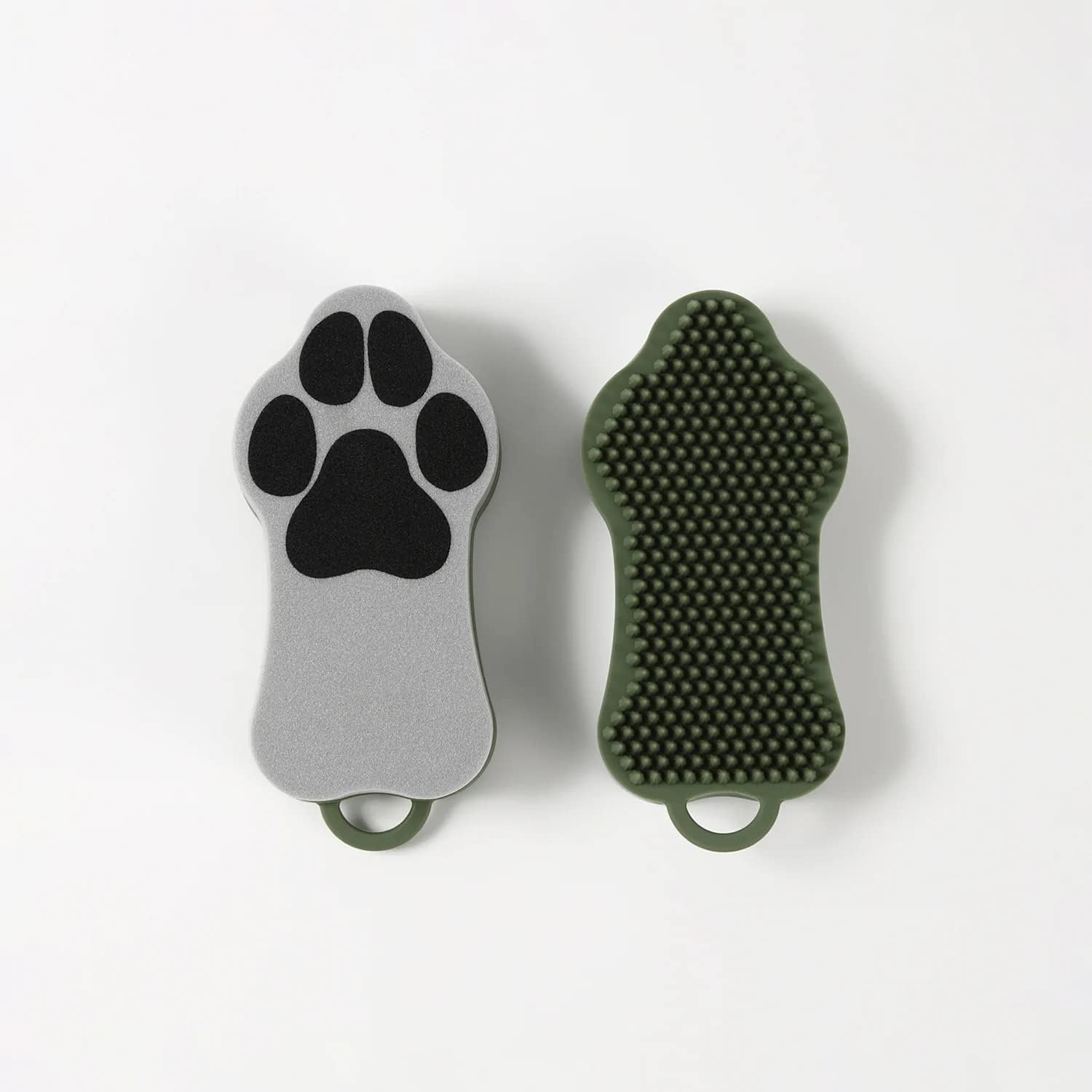 HARIO (ハリオ) ペットのブラシグルッテ 犬 猫 短毛種用 ハード オリーブグリーン PTS-GTH-OG