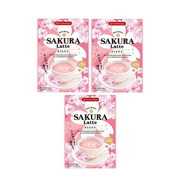 【ラッピングに】ティーブティック インスタント サクララテ 104g × 3袋 さくら まろやか 華やか ミルク 桜 季節限定 春 美味しい リラックス インスタント ホット