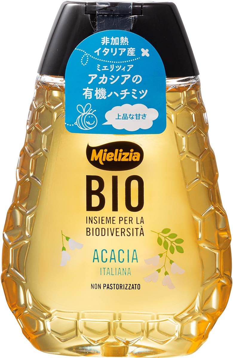 乐天商城 - Mielizia(ミエリツィア)イタリア産アカシアの有機ハチミツ(スクイーザーボトル) 250g × 250グラム はちみつ (100% オーガニック 非加熱 bio)(イタリア 産)