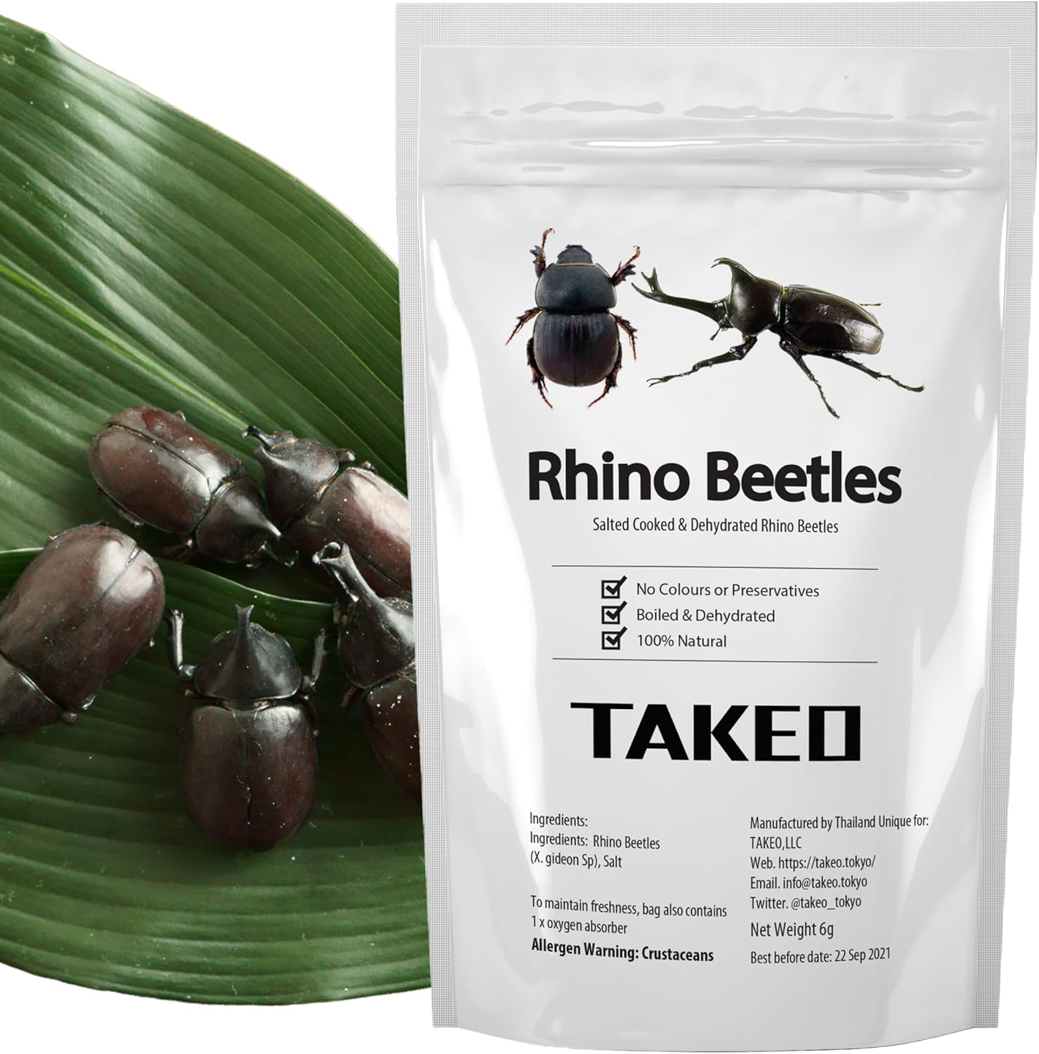 Other - 昆虫食TAKEO カブトムシ 6g 塩味 そのまま食べれる昆虫食 昆虫スナック 初心者 ギフト プレゼント 罰ゲーム非推奨 国内正規品【創業10年】