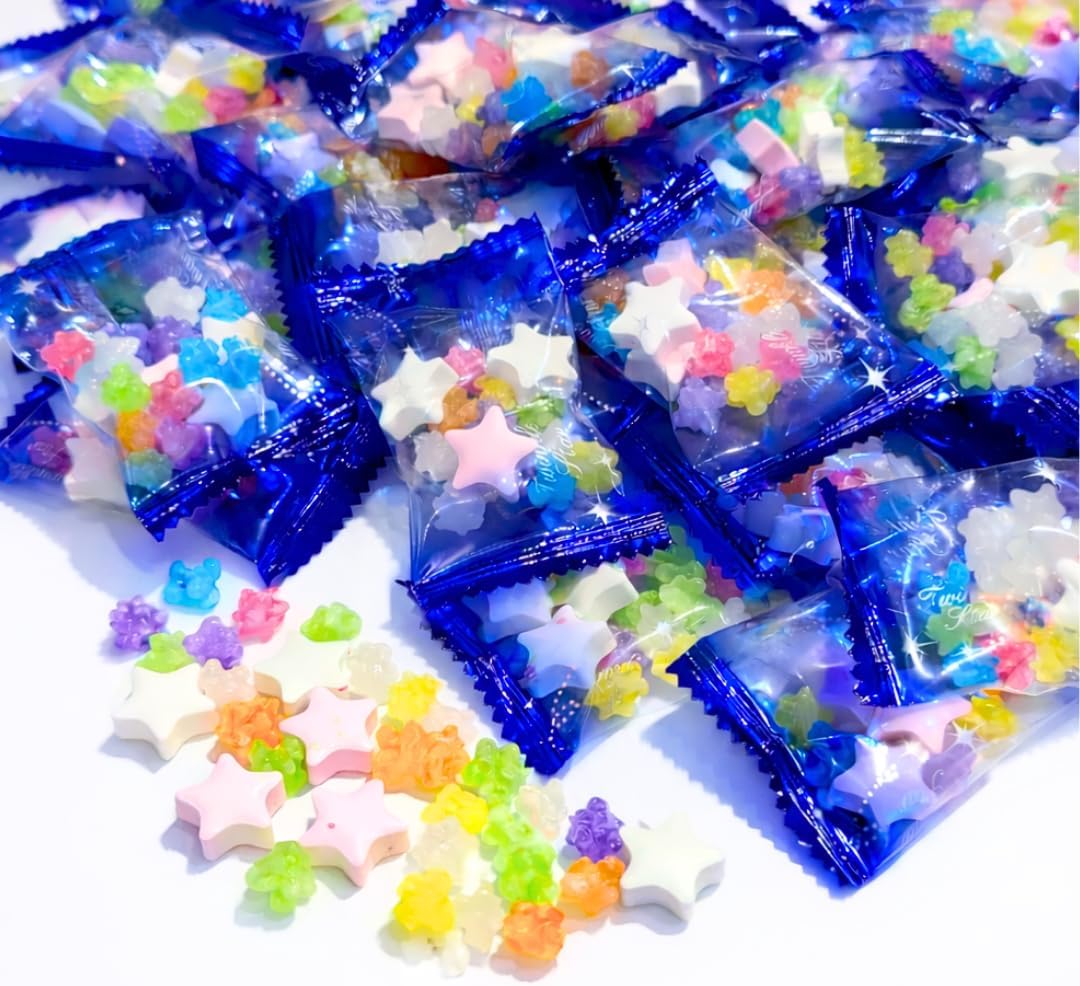 Confetti Candy - ツインクルスター 選べる数量 250g 500g 星形ラムネ 金平糖 こんぺいとう 個包装 小分け 配る イベント 業務用 大容量 お徳用 アメ キャンディ お菓子 子ども会 景品 お祭り くじ引き 縁日 販促 配布 夏祭り 幼稚園 保育園 問屋